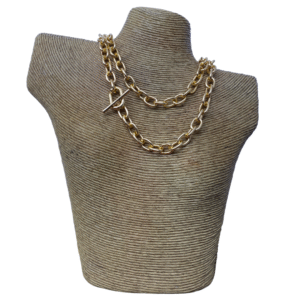 Key to Ambition double chain gold necklace
