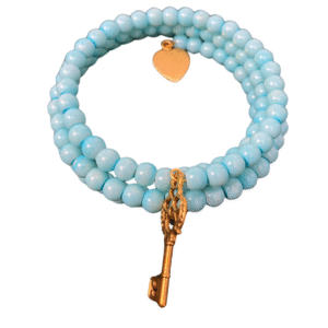 Ocean Spirit turquoise jade wire bracelet
