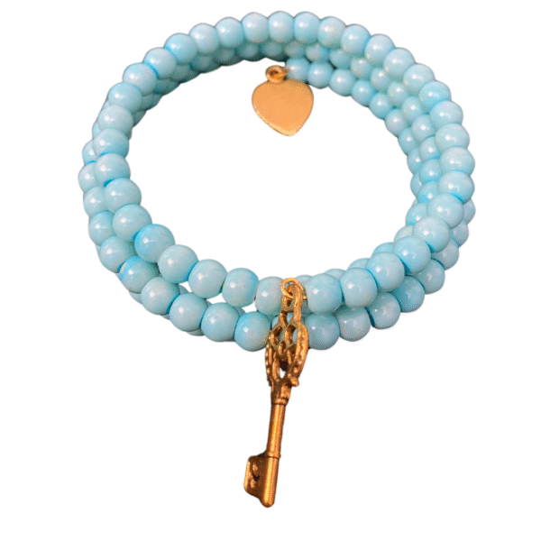 Ocean Spirit turquoise jade wire bracelet