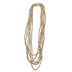 Desert Warrior stone bead multi layer necklace with silver spikes
