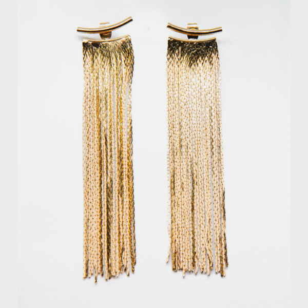 Radiant Leader gold fringe earrings