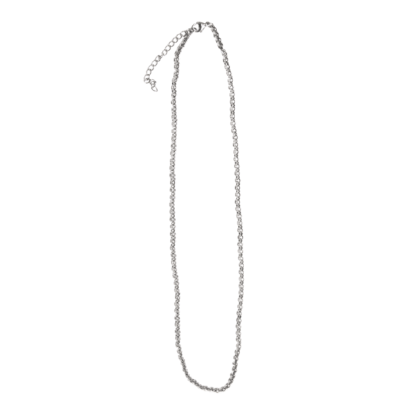 Silver rolo chain