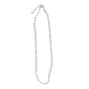 Silver paper clip chain
