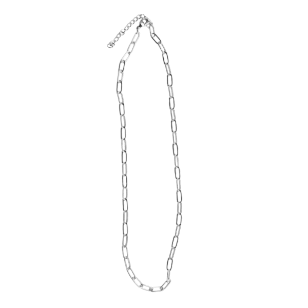 Silver paper clip chain