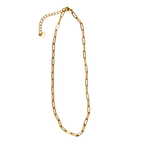 Gold paper clip chain