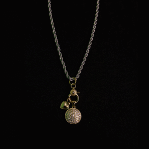 Endless Devotion gold charms and silver rope chain necklace