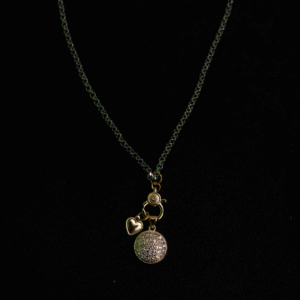 Endless Devotion gold charms and silver rolo chain necklace