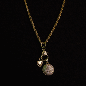 Endless Devotion gold charms and gold rope chain necklace