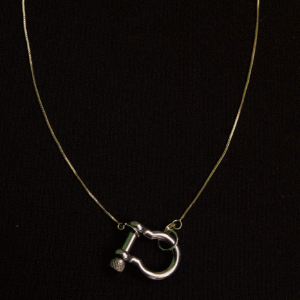Forever bound silver link and gold cable chain necklace