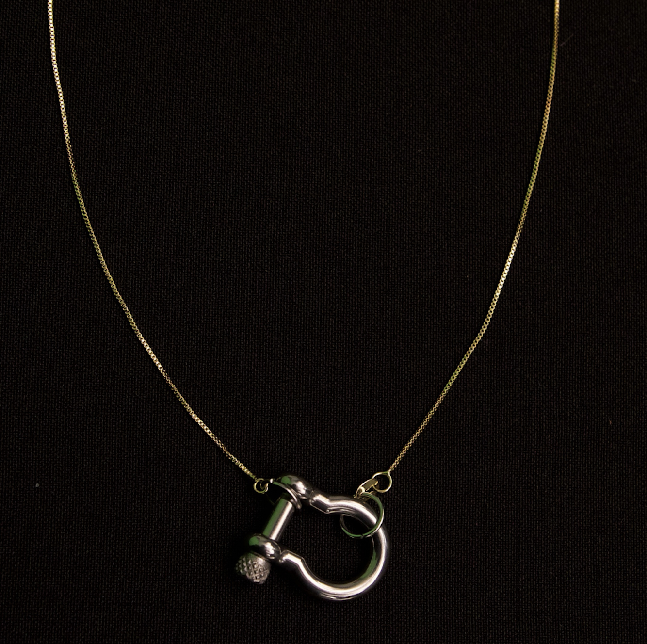 Forever bound silver link and gold cable chain necklace