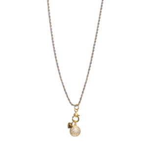 Endless Devotion gold charms and silver rope chain necklace