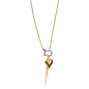 Endless Devotion gold charms and gold rope chain necklace