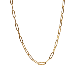Gold paper clip chain