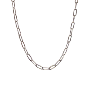 Silver paper clip chain