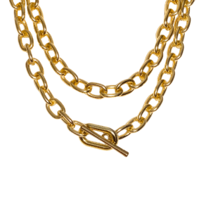 Key to Ambition double chain gold necklace