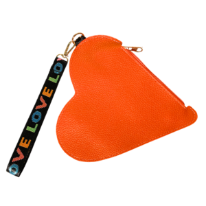 Heart wrist bag - orange