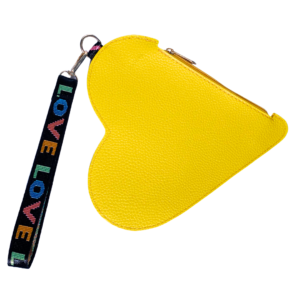 Heart wrist bag - yellow