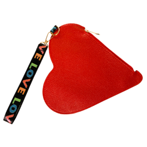 Heart wrist bag - red