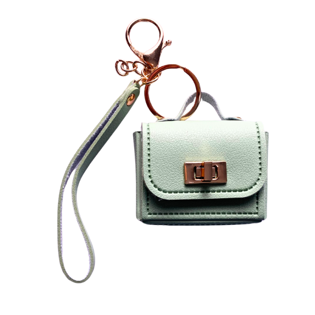 Small handbag bag charm - mint green