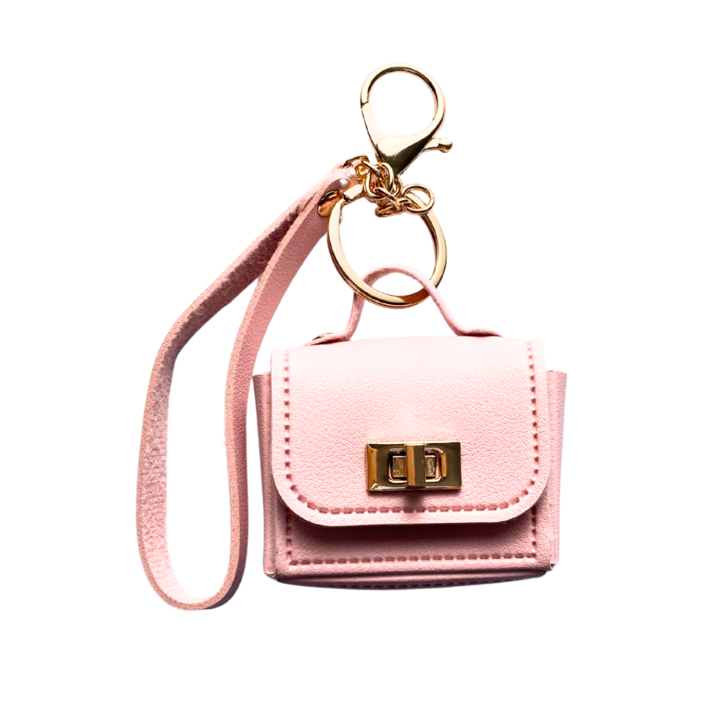 Small handbag bag charm - pink