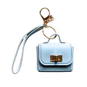 Small handbag bag charm - light blue