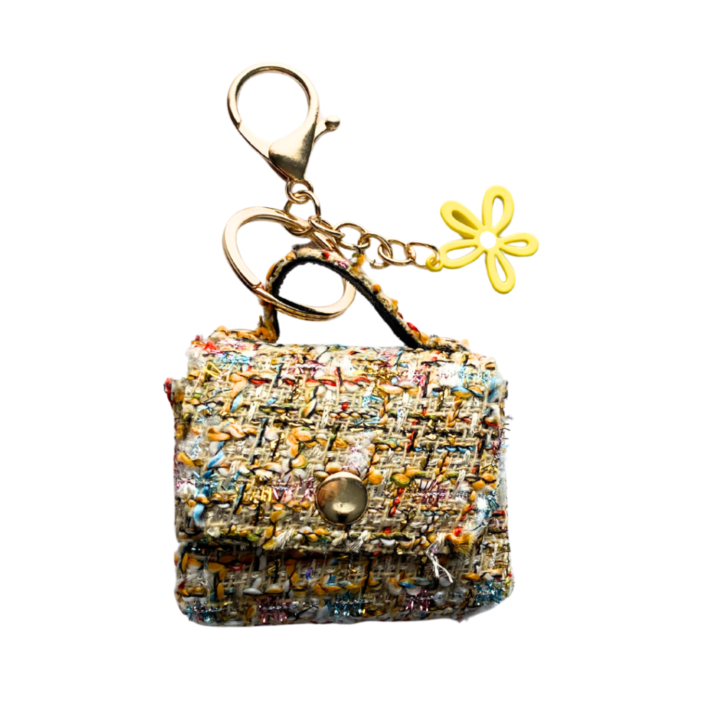 Small handbag bag charm - tweed